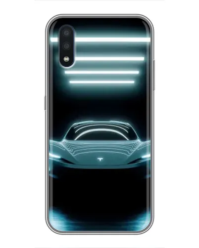 Чехол для Samsung Galaxy M10 (M105) с картинкой «Tesla в неоне» Чехол для Samsung Galaxy M10 (M105) с картинкой «Tesla в неоне»