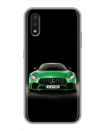 Чехол для Samsung Galaxy M10 (M105) с картинкой «Mercedes — неоновый лого»