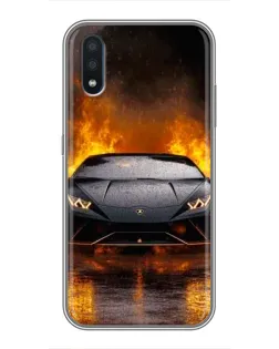 Чехол для Samsung Galaxy M10 (M105) с картинкой «Lamborghini в огне»