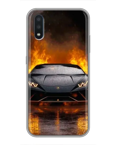 Чехол для Samsung Galaxy M10 (M105) с картинкой «Lamborghini в огне»