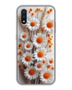 Чохол для Samsung Galaxy M10 (M105) з картинкою «Білі сухоцвіти»