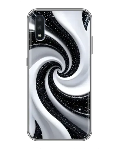 Чехол для Samsung Galaxy M10 (M105) с картинкой «Черно-белая спираль»