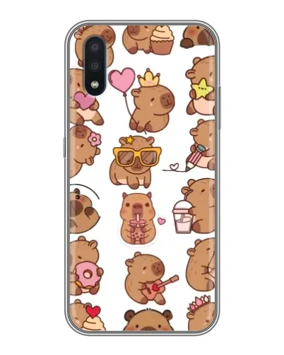 Чехол для Samsung Galaxy M10 (M105) с картинкой «Стикерпак с капибарами» Чехол для Samsung Galaxy M10 (M105) с картинкой «Стикерпак с капибарами»