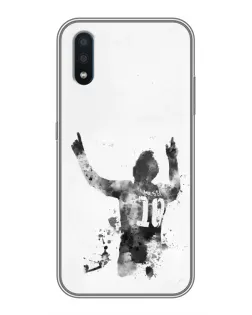 Чехол для Samsung Galaxy M10 (M105) с картинкой «Черно-белый силуэт Месси» Чехол для Samsung Galaxy M10 (M105) с картинкой «Черно-белый силуэт Месси»