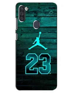 Чехол для Samsung Galaxy M11 с картинкой «Jordan Cyan 23» Чехол для Samsung Galaxy M11 с картинкой «Jordan Cyan 23»