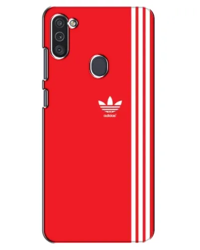 Чехол для Samsung Galaxy M11 с картинкой «Красный минимализм Adidas»