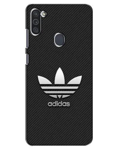 Чехол для Samsung Galaxy M11 с картинкой «Adidas Карбоновая текстура»