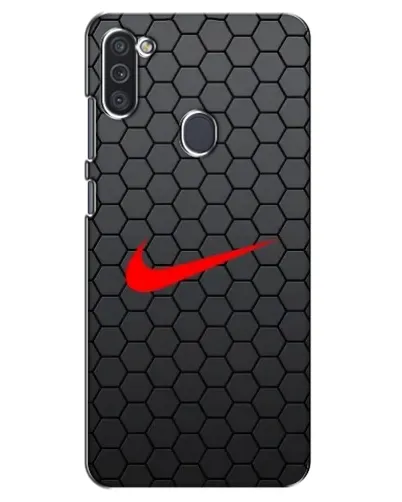 Чехол для Samsung Galaxy M11 с картинкой «Nike — карбоновая сетка»