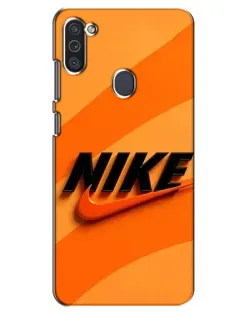 Чохол для Samsung Galaxy M11 з картинкою «Помаранчевий драйв Nike» Чохол для Samsung Galaxy M11 з картинкою «Помаранчевий драйв Nike»