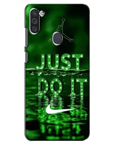 Чехол для Samsung Galaxy M11 с картинкой «Зеленый неоновый Nike»