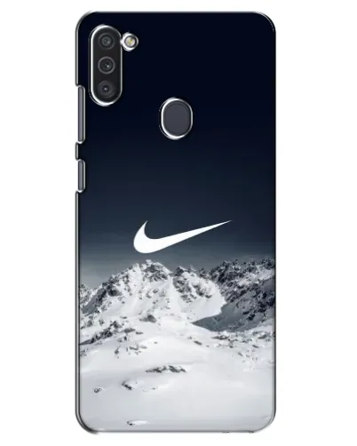 Чехол для Samsung Galaxy M11 с картинкой «Nike — зимние горы»