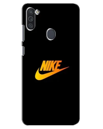 Чехол для Samsung Galaxy M11 с картинкой «Золотой логотип Nike»