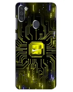 Чохол для Samsung Galaxy M11 з картинкою «Nike — золота іскра» Чохол для Samsung Galaxy M11 з картинкою «Nike — золота іскра»