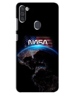 Чехол для Samsung Galaxy M11 с картинкой «Земля из космоса NASA»