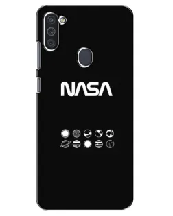 Чехол для Samsung Galaxy M11 с картинкой «NASA — технический принт»