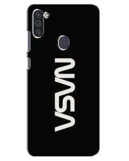 Чехол для Samsung Galaxy M11 с картинкой «NASA — вертикальный логотип»
