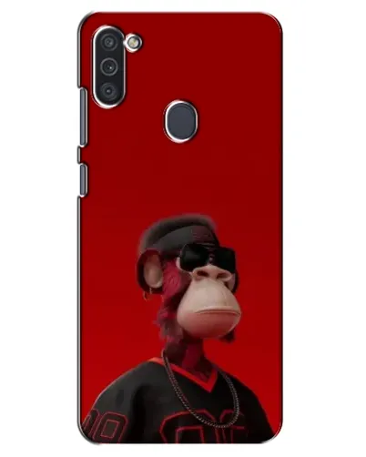 Чехол для Samsung Galaxy M11 с картинкой «Bored Ape в красном» Чехол для Samsung Galaxy M11 с картинкой «Bored Ape в красном»