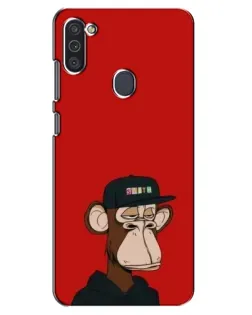 Чехол для Samsung Galaxy M11 с картинкой «Bored Ape — красный фон» Чехол для Samsung Galaxy M11 с картинкой «Bored Ape — красный фон»
