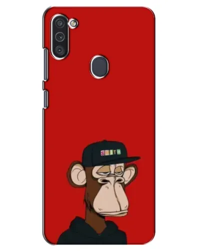 Чехол для Samsung Galaxy M11 с картинкой «Bored Ape — красный фон» Чехол для Samsung Galaxy M11 с картинкой «Bored Ape — красный фон»