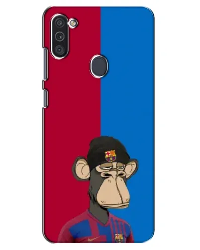 Чехол для Samsung Galaxy M11 с картинкой «Bored Ape — фанат Барсы» Чехол для Samsung Galaxy M11 с картинкой «Bored Ape — фанат Барсы»