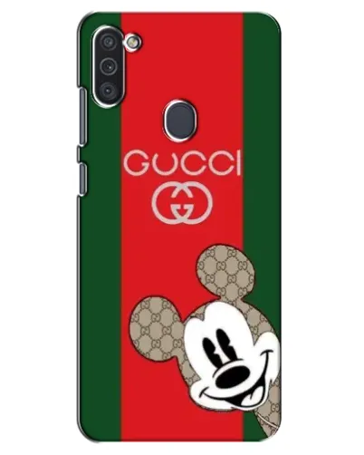 Чехол для Samsung Galaxy M11 с картинкой «Gucci — полосы и Микки»