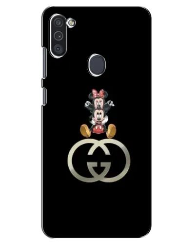 Чехол для Samsung Galaxy M11 с картинкой «Минни Маус на лого»