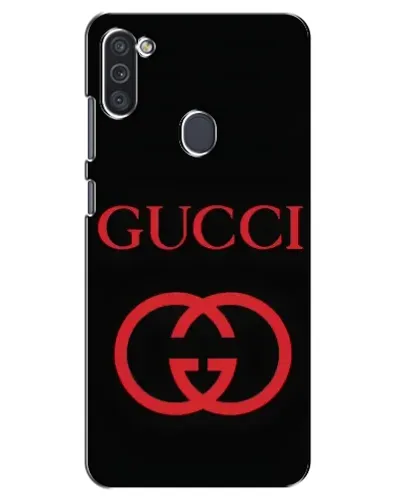 Чехол для Samsung Galaxy M11 с картинкой «Gucci — красный логотип»