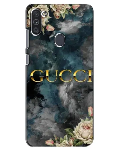 Чехол для Samsung Galaxy M11 с картинкой «Абстрактные цветы Gucci»