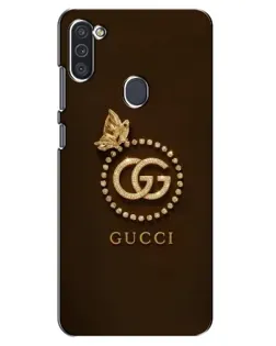 Чехол для Samsung Galaxy M11 с картинкой «Gucci — золотая бабочка»
