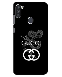 Чехол для Samsung Galaxy M11 с картинкой «Gucci — серебряная змея»