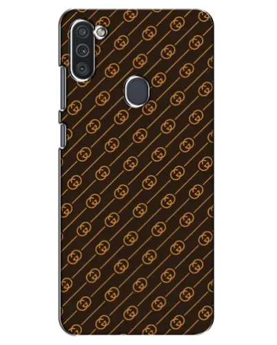 Чехол для Samsung Galaxy M11 с картинкой «Gucci — золотые диагонали»