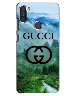 Чехол для Samsung Galaxy M11 с картинкой «Gucci — горный пейзаж»