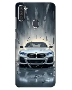 Чехол для Samsung Galaxy M11 с картинкой «BMW в свете фар»