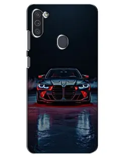 Чехол для Samsung Galaxy M11 с картинкой «BMW на мокрой дороге»