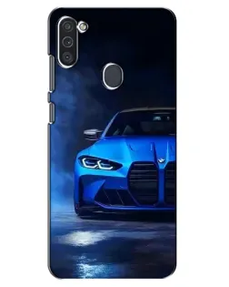 Чехол для Samsung Galaxy M11 с картинкой «Голубая BMW M4»
