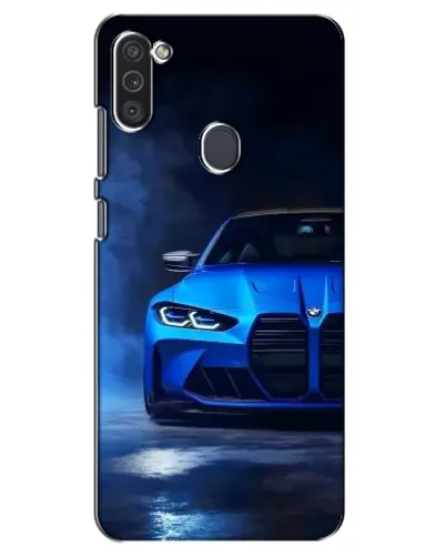 Чехол для Samsung Galaxy M11 с картинкой «Голубая BMW M4»