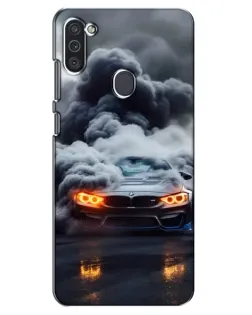 Чехол для Samsung Galaxy M11 с картинкой «BMW в дыму»
