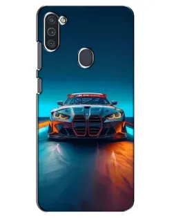 Чехол для Samsung Galaxy M11 с картинкой «BMW — огни неона»