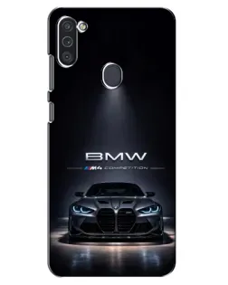 Чехол для Samsung Galaxy M11 с картинкой «BMW сквозь ночной город»
