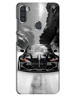 Чехол для Samsung Galaxy M11 с картинкой «BMW — акварельный дрифт»