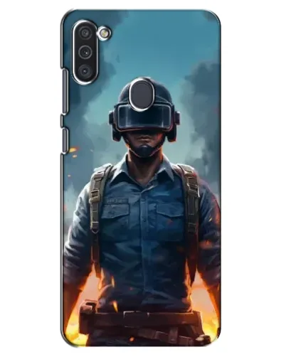 Чехол для Samsung Galaxy M11 с картинкой «PUBG — реалистичный герой»