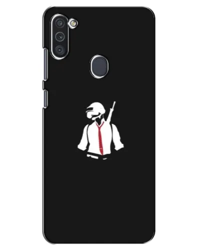 Чехол для Samsung Galaxy M11 с картинкой «PUBG — силуэт воина»