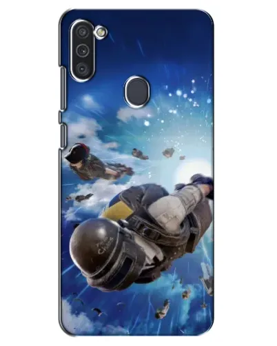Чехол для Samsung Galaxy M11 с картинкой «Десант PUBG — прыжок»