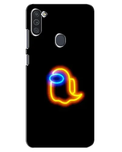 Чехол для Samsung Galaxy M11 с картинкой «Among Us неоновое сияние»