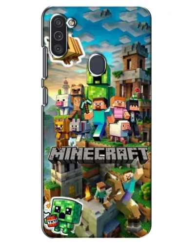 Чехол для Samsung Galaxy M11 с картинкой «Замок Minecraft»
