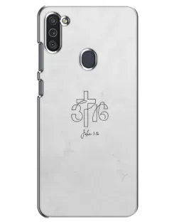 Чохол для Samsung Galaxy M11 з картинкою «Івана 3:16 Хрест»