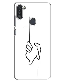 Чохол для Samsung Galaxy M11 з картинкою «Рука тримає»