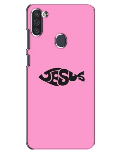 Чехол для Samsung Galaxy M11 с картинкой «Розовый символ Jesus» Чехол для Samsung Galaxy M11 с картинкой «Розовый символ Jesus»
