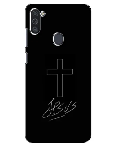 Чехол для Samsung Galaxy M11 с картинкой «Графический крест Jesus» Чехол для Samsung Galaxy M11 с картинкой «Графический крест Jesus»