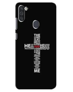 Чехол для Samsung Galaxy M11 с картинкой «Текстовый крест» Чехол для Samsung Galaxy M11 с картинкой «Текстовый крест»